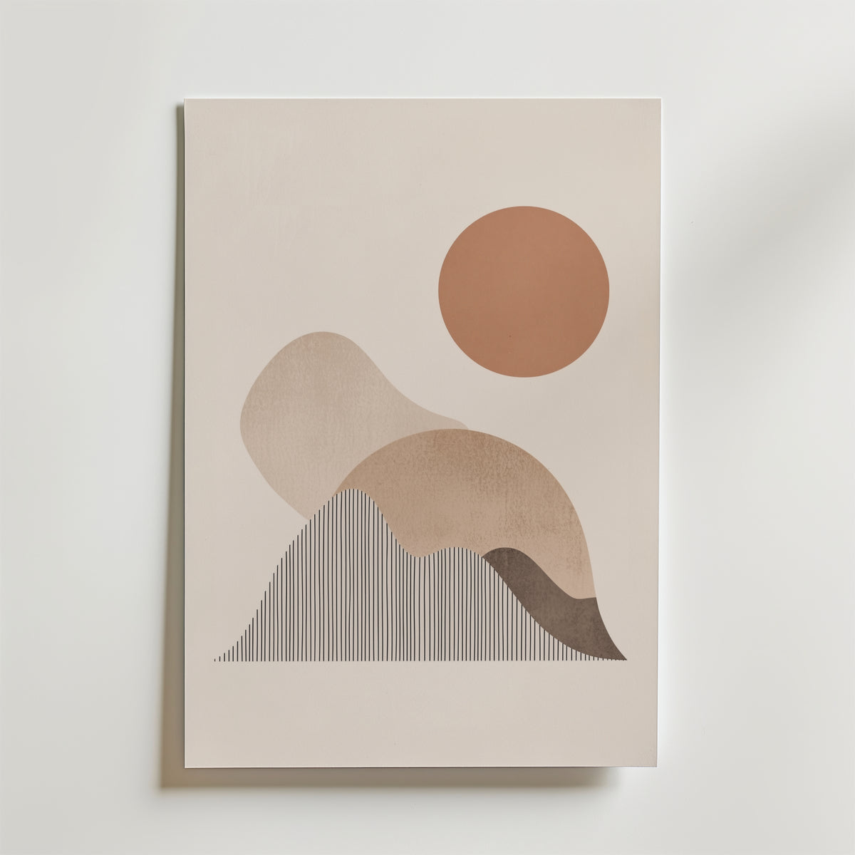 Terracotta Sun Horizon – stilfullt konsttryck från Bozetto, tryckt på matt finpapper
