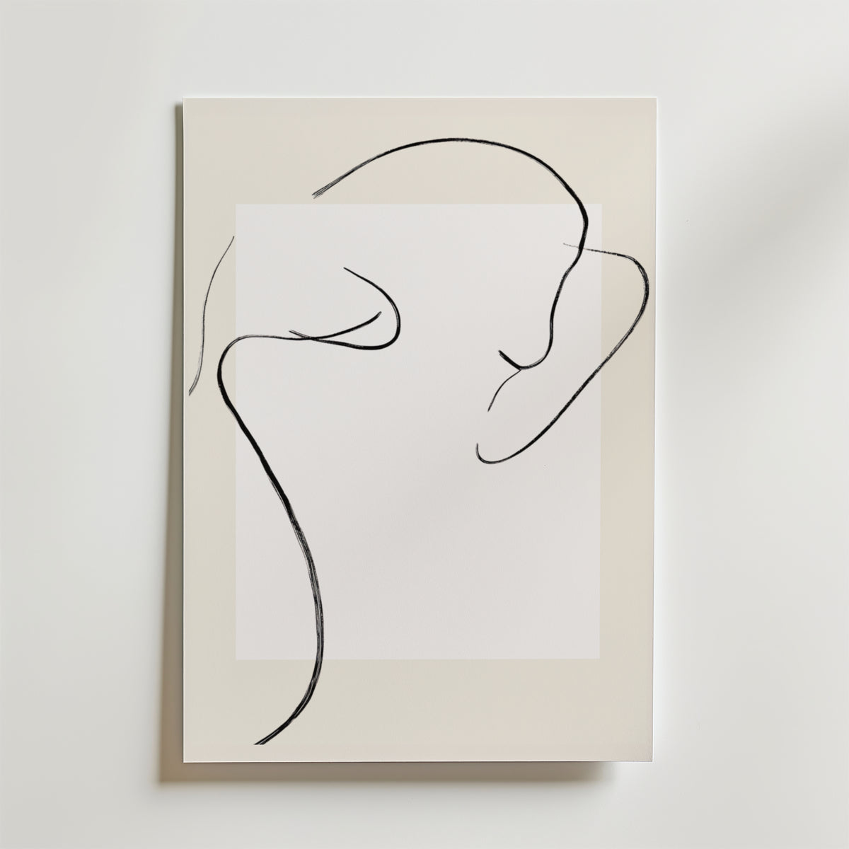 Minimal Nude Line Art – stilfullt konsttryck från Bozetto, tryckt på matt finpapper