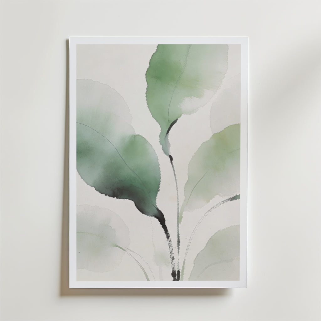 Verdant Flow Harmony – stilfullt konsttryck från Bozetto, tryckt på matt finpapper