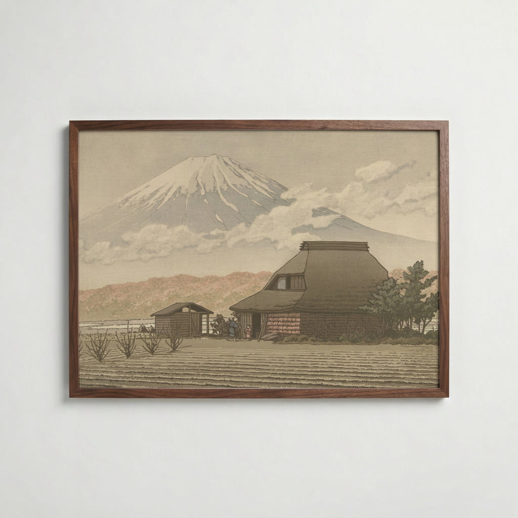 Hasui Kawase Mount Fuji from Narusawa 1936 Poster – valnötsram