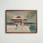 Hasui Kawase Shiba Park in Snow 1931 Poster – valnötsram