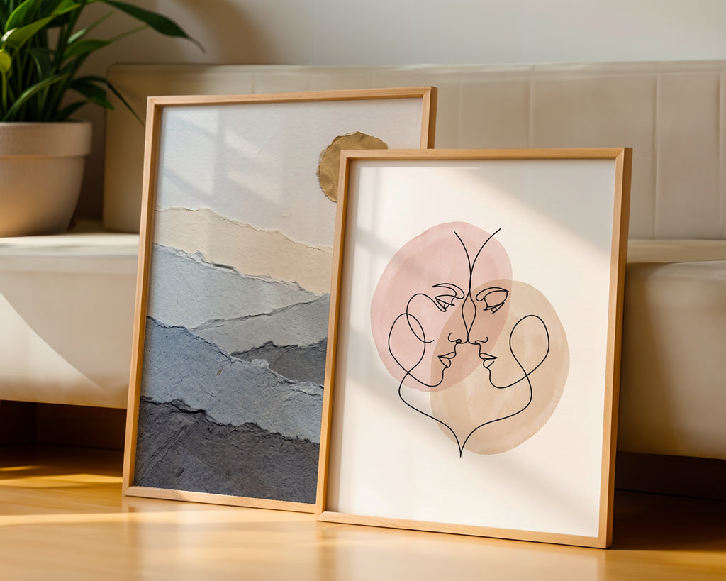 One Line Love Poster – två posters i rum 3