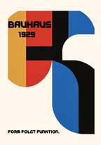 Bauhaus Form and Function poster visad rakt fram – Bozetto affisch i hög tryckkvalitet