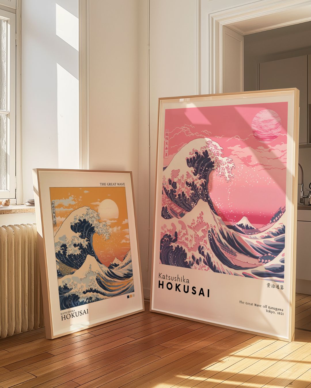Bundle 2-pack Hokusai Wave Duo – kuraterad postercollection som lyfter hemmet hos Bozetto