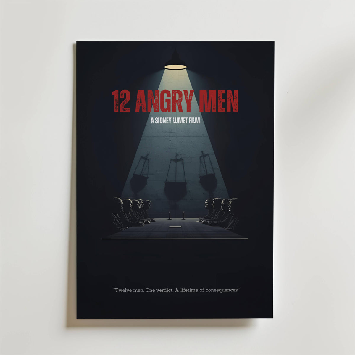 12 Angry Men – stilfullt konsttryck från Bozetto, tryckt på matt finpapper i hög tryckkvalitet