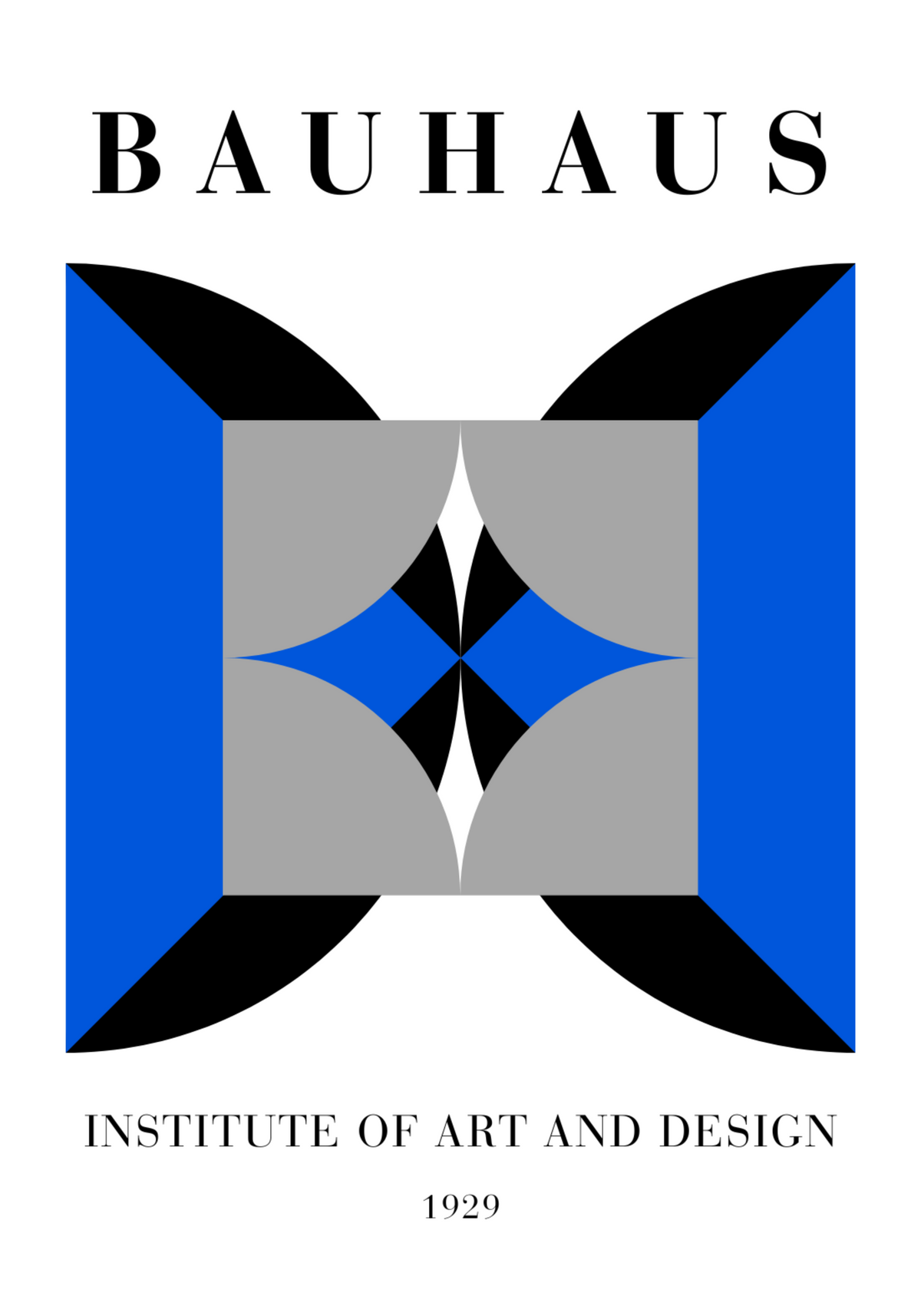 Bauhaus Symmetrical Design – köp enkelt hos Bozetto konsttryck i hög kvalitet i hög kvalitet