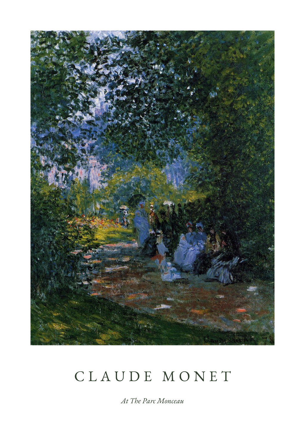 Claude Monet At the parc monceau – stilfullt konsttryck från Bozetto, tryckt på matt finpapper