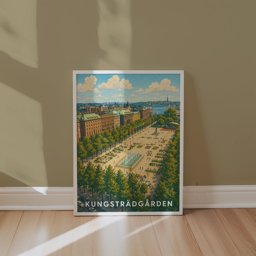 Kungsträdgården Stockholm poster i stilrent hem med modern inredning – köp enkelt hos Bozetto