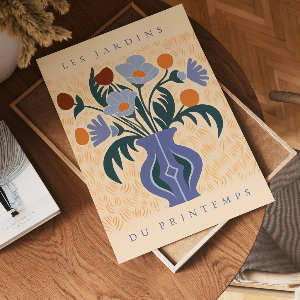 Les Jardins du Printemps – affisch med stilfullt motiv från Bozetto i hög kvalitet