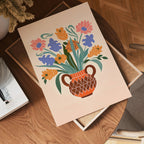 Terracotta Blooms poster visad rakt fram – Bozetto affisch i hög tryckkvalitet i hög tryckkvalitet