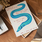 Slipping Eel – affisch med snyggt motiv, köp enkelt hos Bozetto i flera storlekar