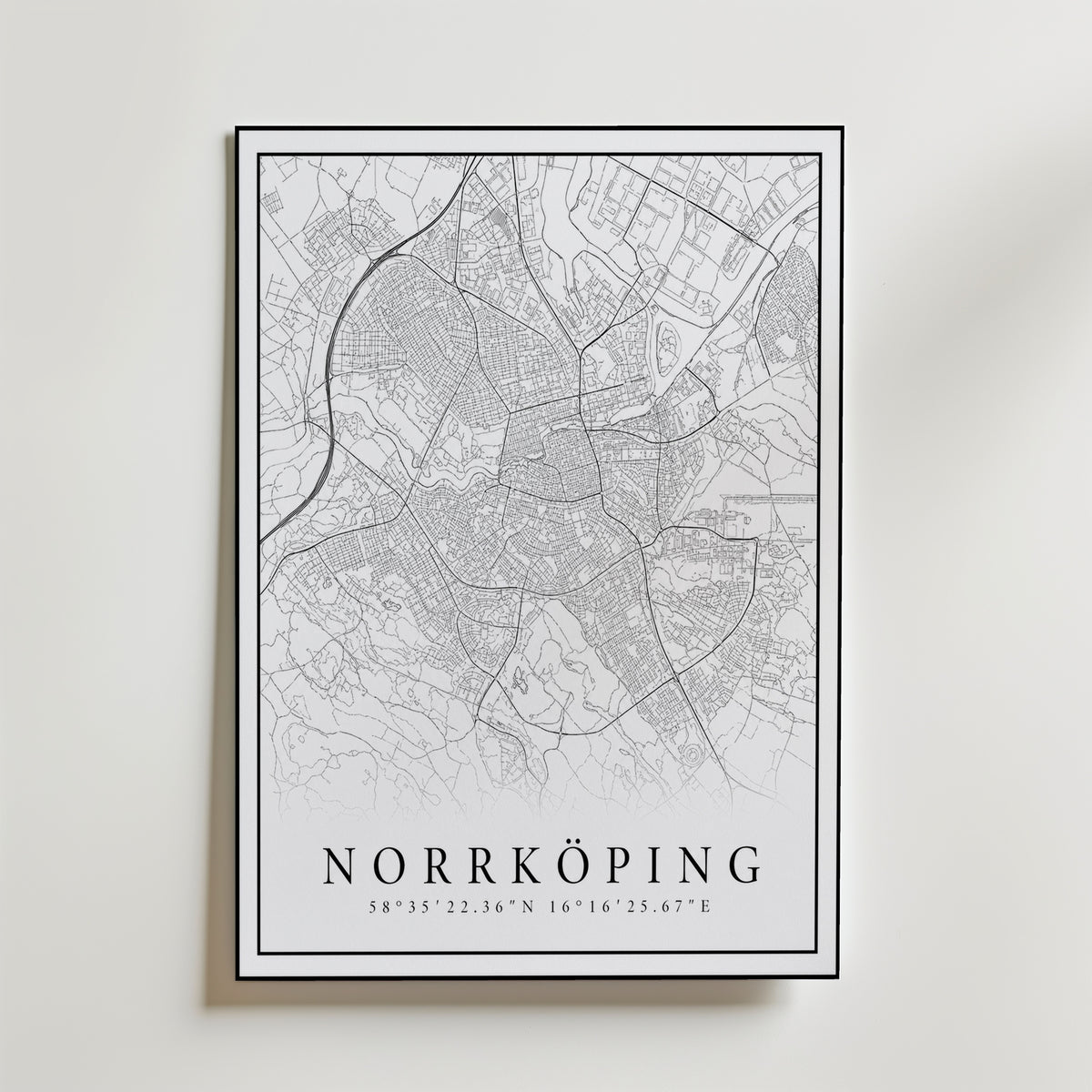 Storleksguide för Norrköping Karta – välj din favoritstorlek och beställ hos Bozetto