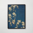 Katsushika Hokusai Bullfinch and Weeping Cherry 1834 Poster – svart ram