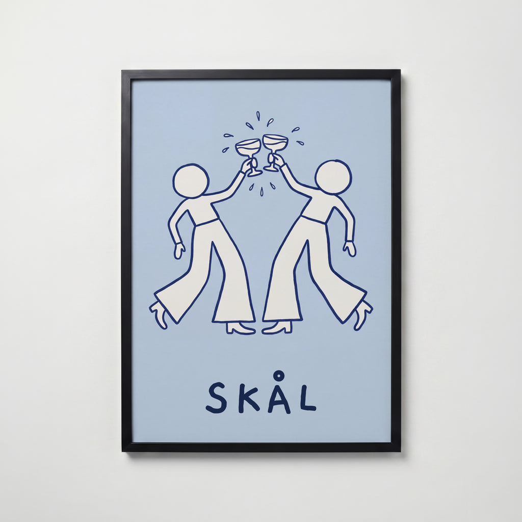 Skål Poster – svart ram