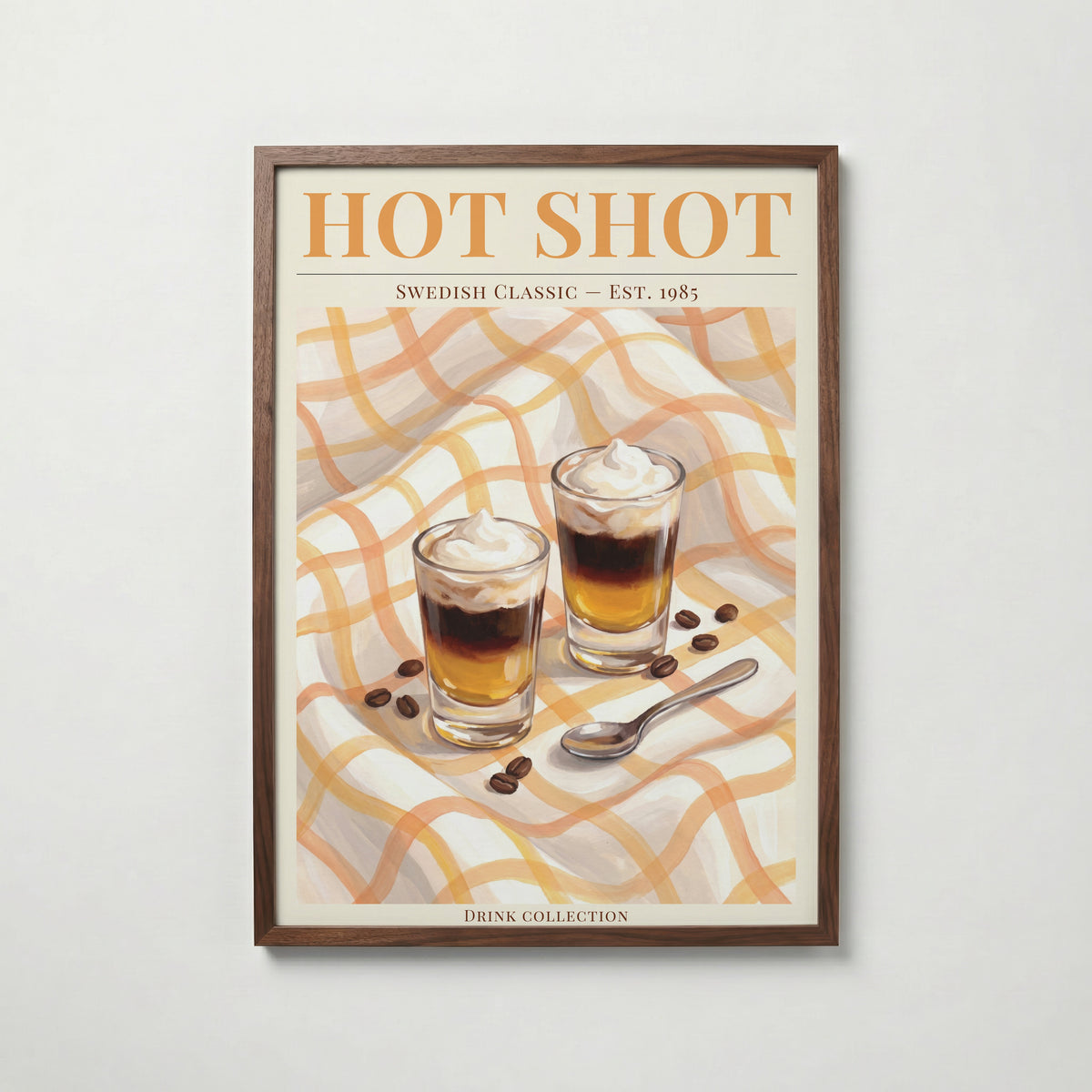 Two Hot Shots Please i valnötsram med mörkt trä – köp enkelt hos Bozetto i hög kvalitet
