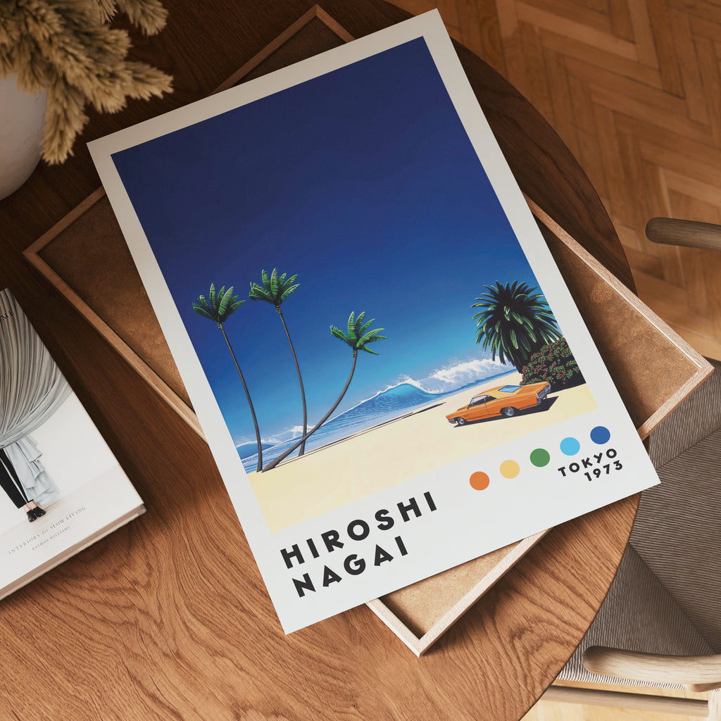 Hiroshi Nagai Tropical poster visualiserad på vägg – från Bozetto i hög kvalitet
