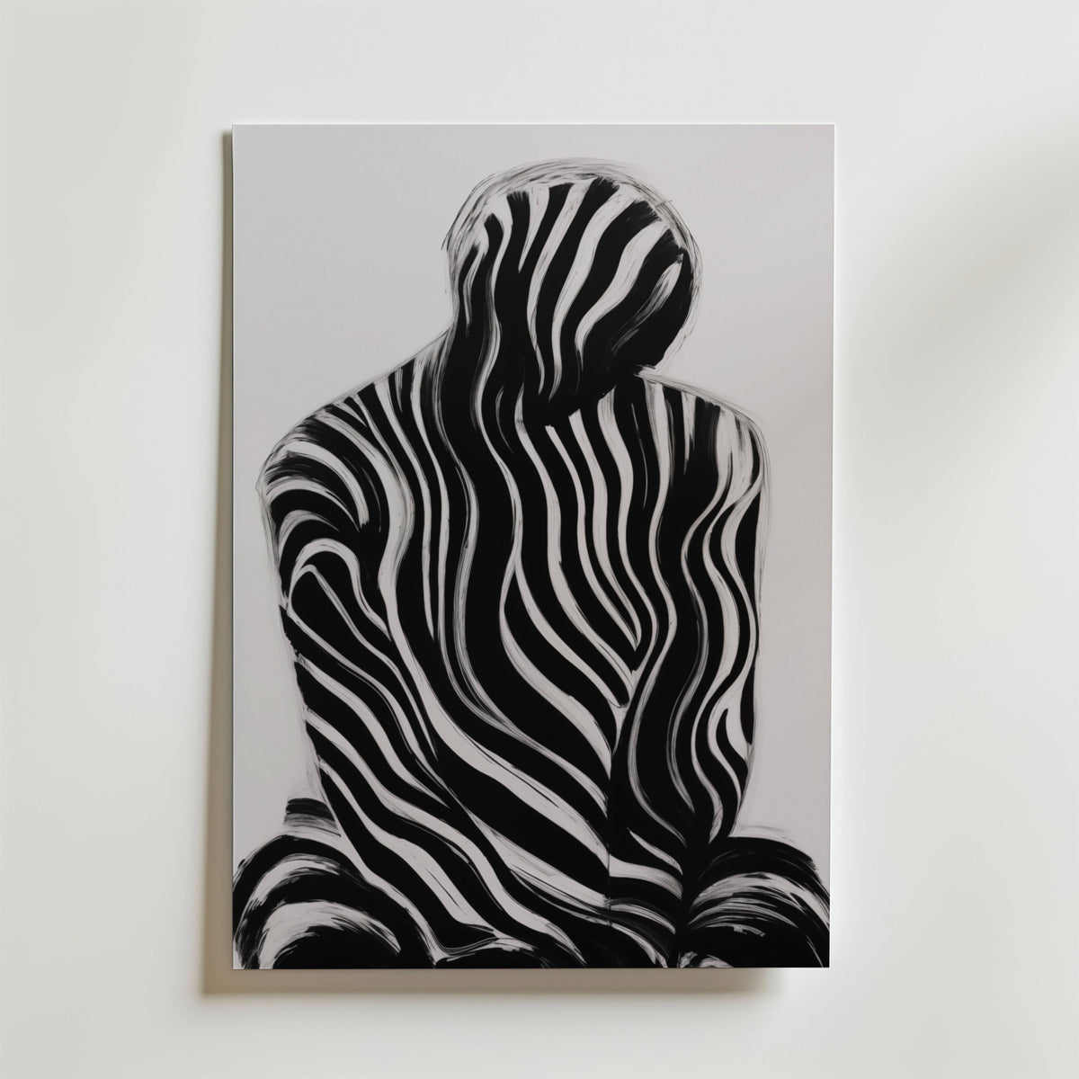 Monochrome Flow – stilfullt konsttryck från Bozetto, tryckt på matt finpapper i hög tryckkvalitet