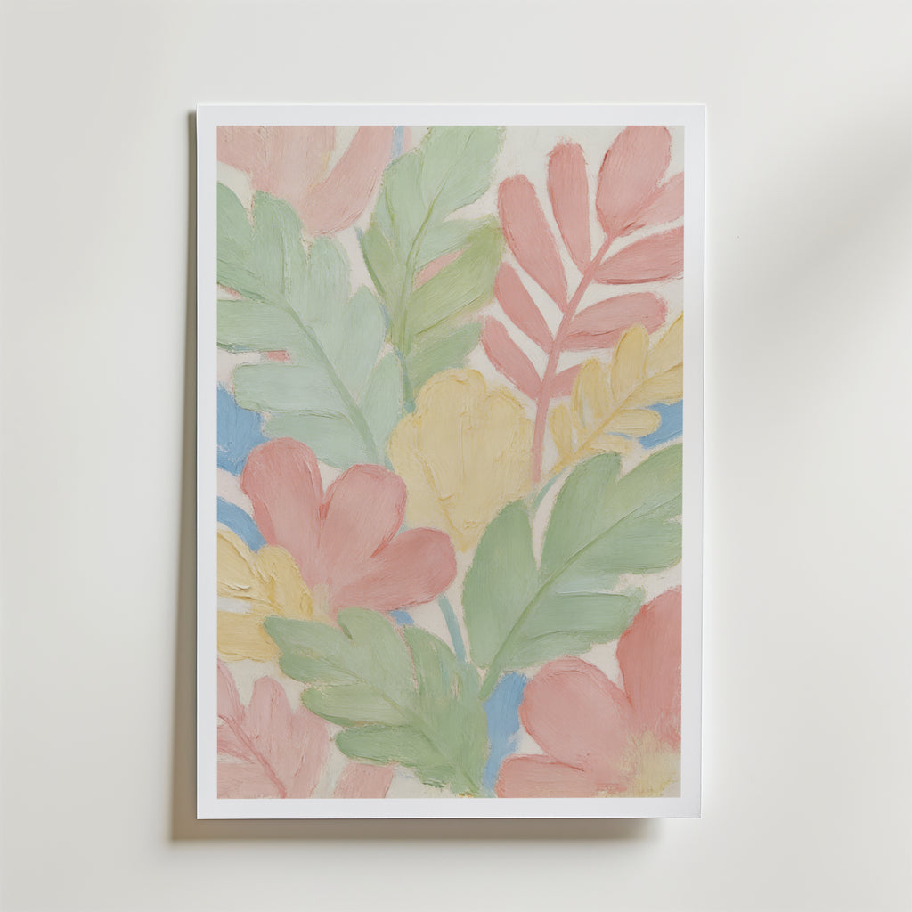 Pastel Jardin Élégance – stilfullt konsttryck från Bozetto, tryckt på matt finpapper