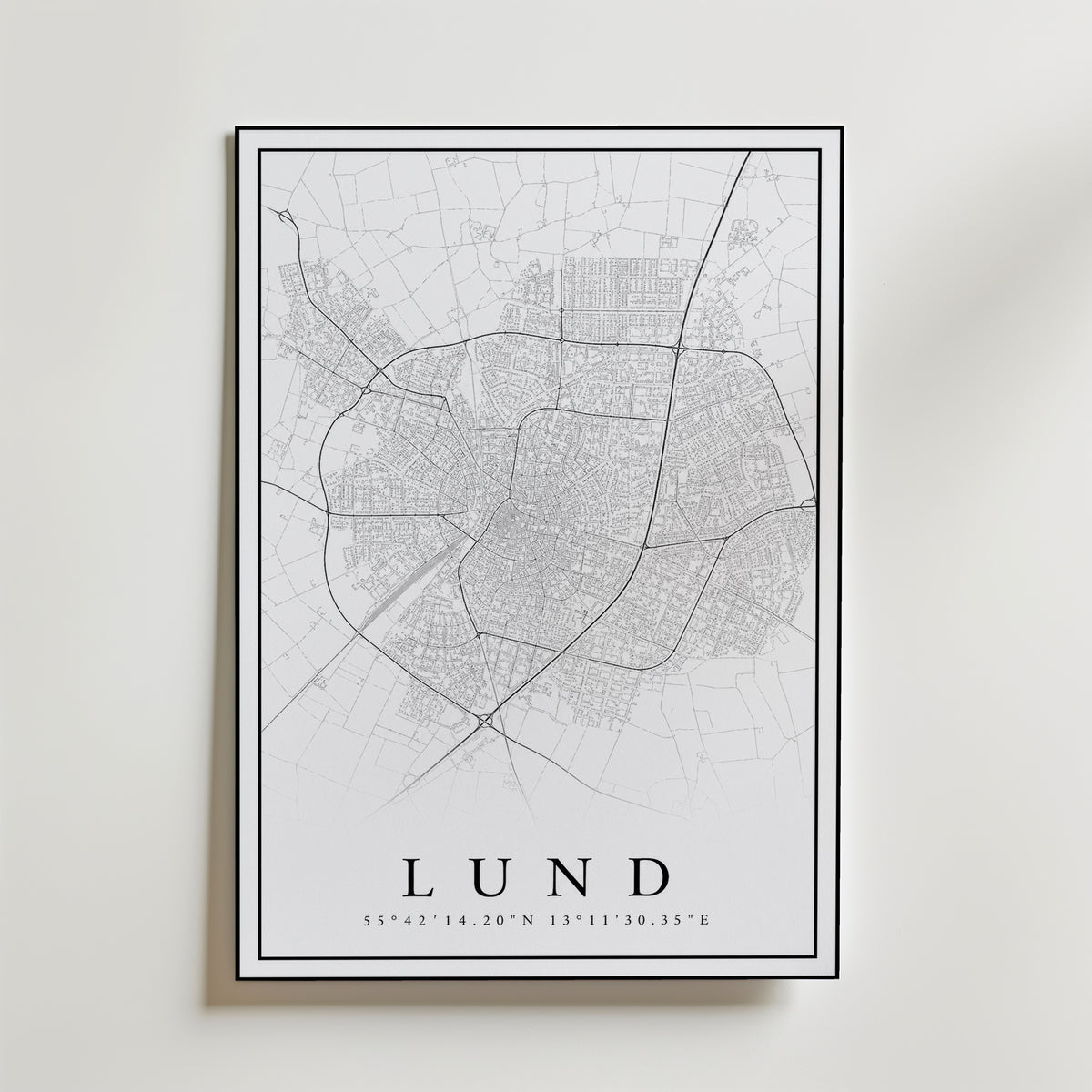 Storleksguide för Lund Karta – välj din favoritstorlek och beställ hos Bozetto i hög tryckkvalitet