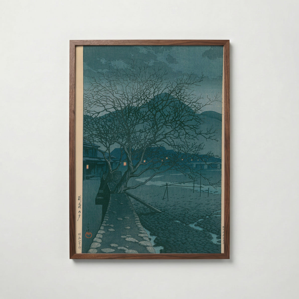 Hasui Kawase Evening in Beppu 1929 Poster – valnötsram
