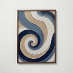 Indigo Spiral Poster – valnötsram