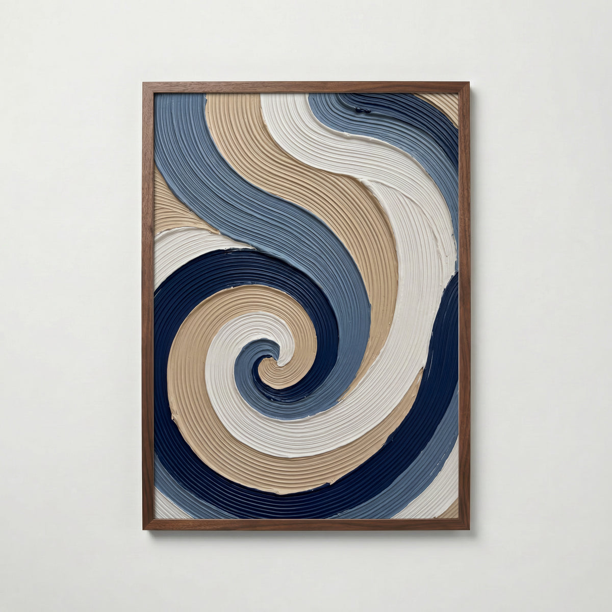 Indigo Spiral Poster – valnötsram