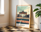 Väggmockup av Berlin City Heritage affisch på ljus vägg – Bozetto konsttryck – nr 3