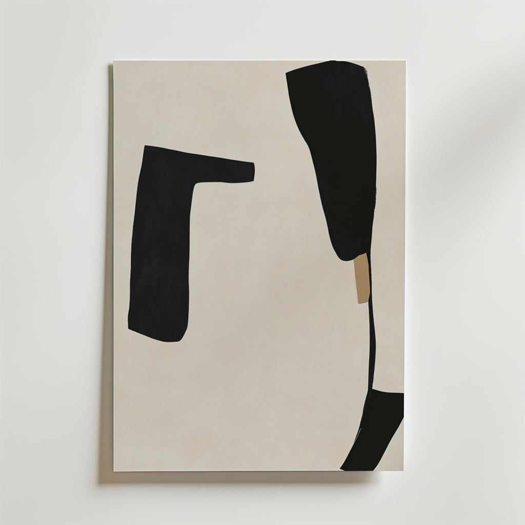 Minimal Abstract Form – stilfullt konsttryck från Bozetto, tryckt på matt finpapper