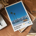 Hiroshi Nagai Urban Cruise poster visualiserad på vägg – från Bozetto i hög kvalitet