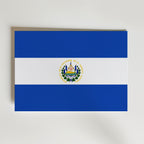 El Salvador National Flag Poster – modern konst och stilren konsttryck för hemmet hos Bozetto