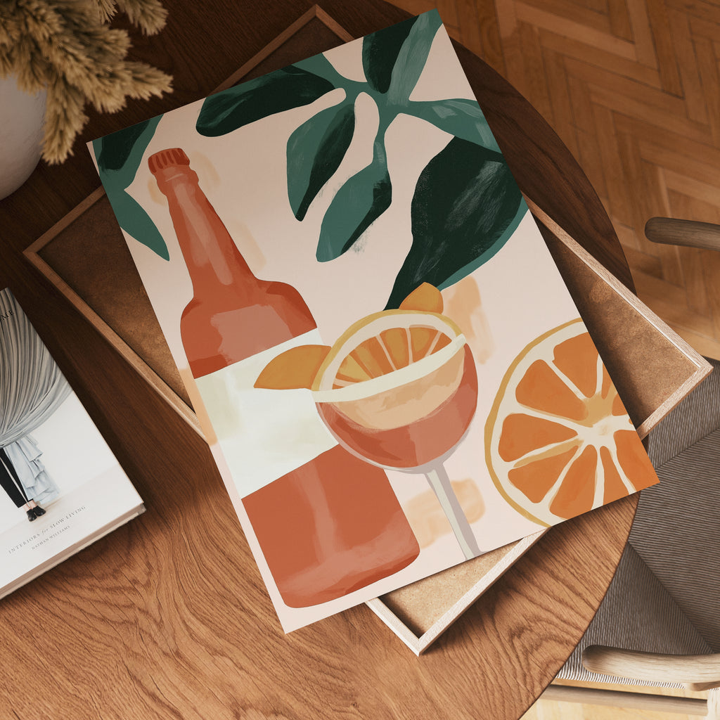 Citrus Spritz Drink poster visad rakt fram – Bozetto affisch i hög tryckkvalitet