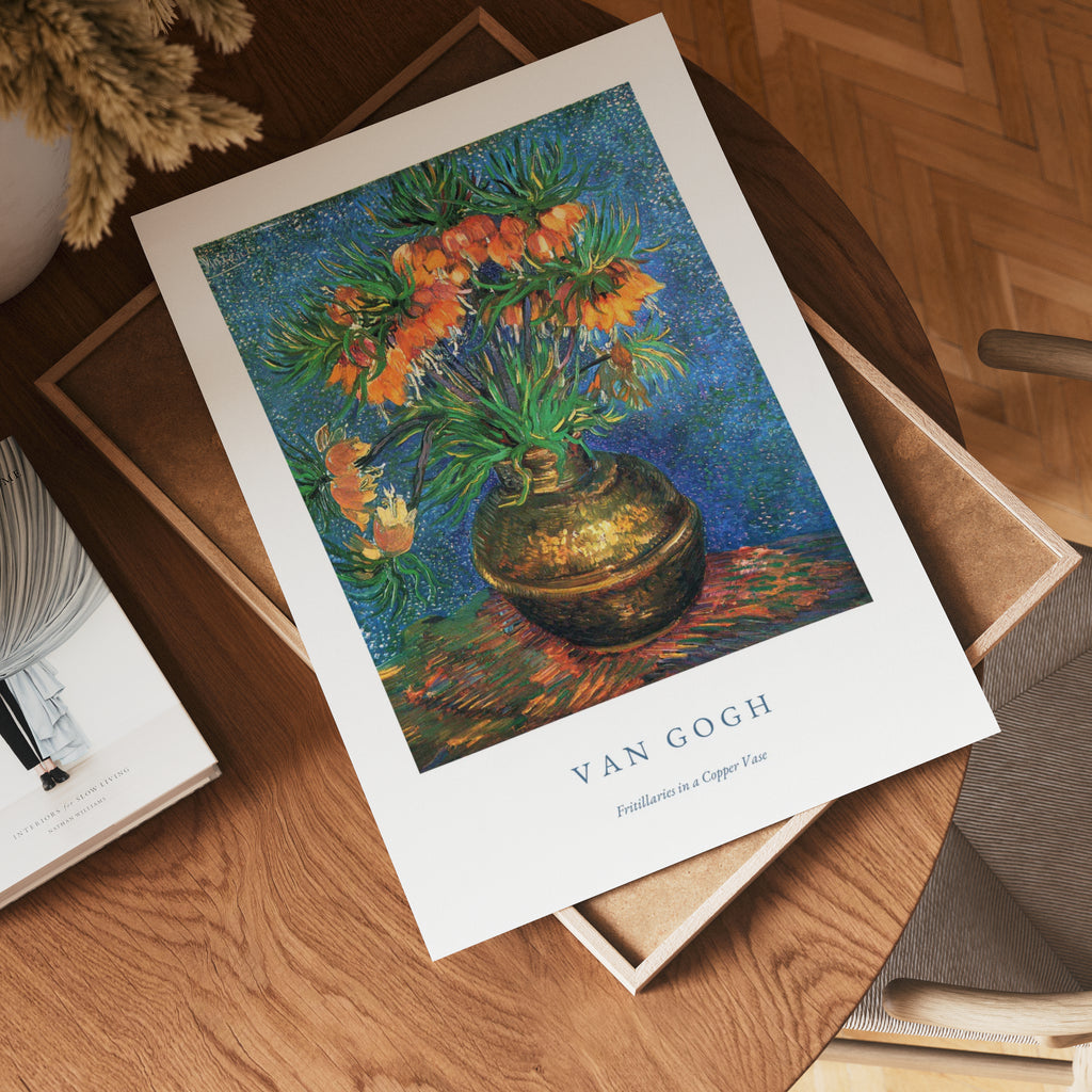 Van Gogh Fritillaries In A poster visad rakt fram – Bozetto affisch i hög tryckkvalitet
