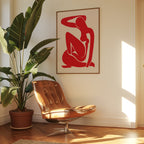 Henri Matisse Abstract affisch i ljust minimalistiskt vardagsrum – köp enkelt hos Bozetto