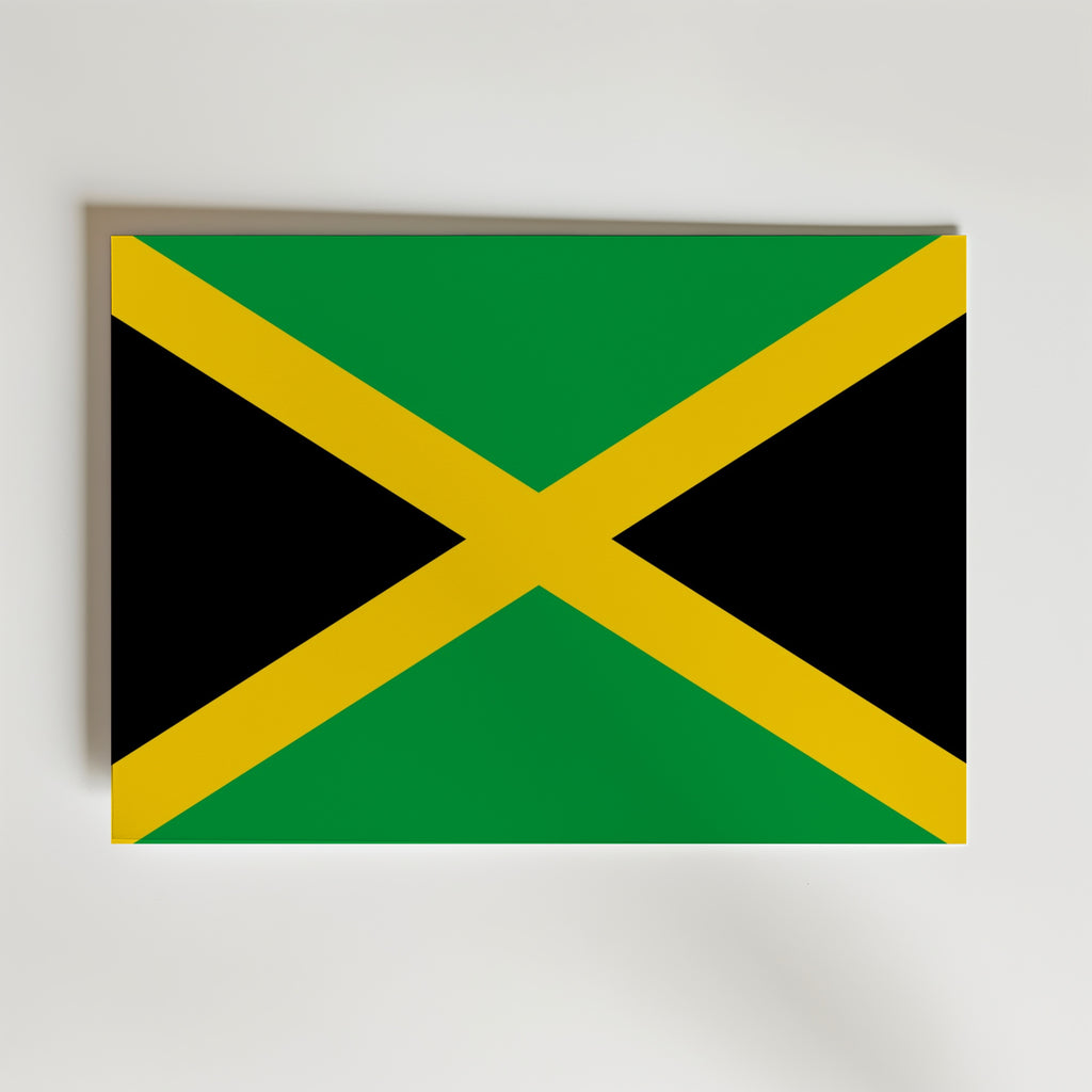 Jamaica National Flag Poster – modern konst och stilren konsttryck för hemmet hos Bozetto