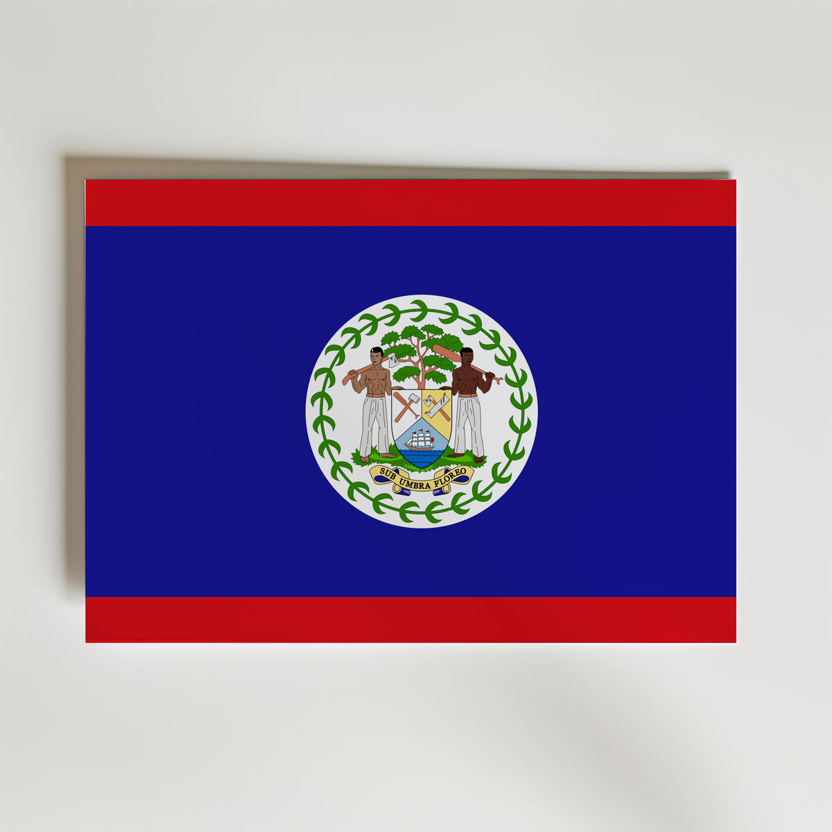 Belize National Flag Poster – modern konst och stilren konsttryck för hemmet hos Bozetto