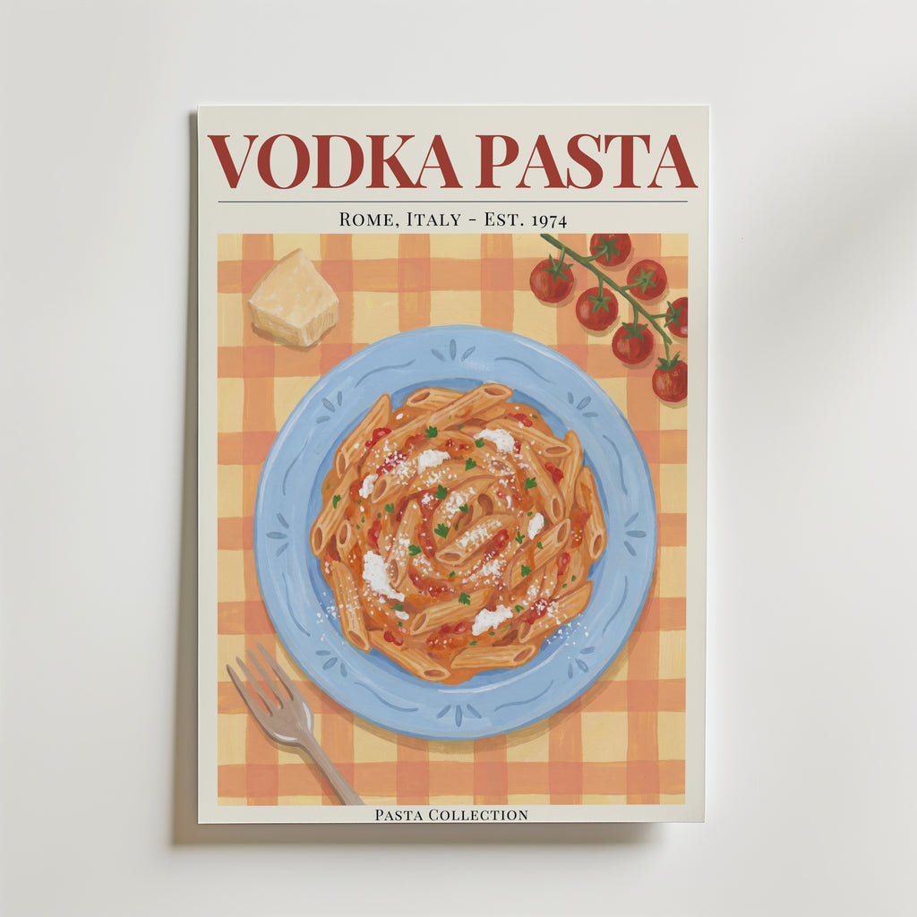 Plakat „Makaron z wódką”