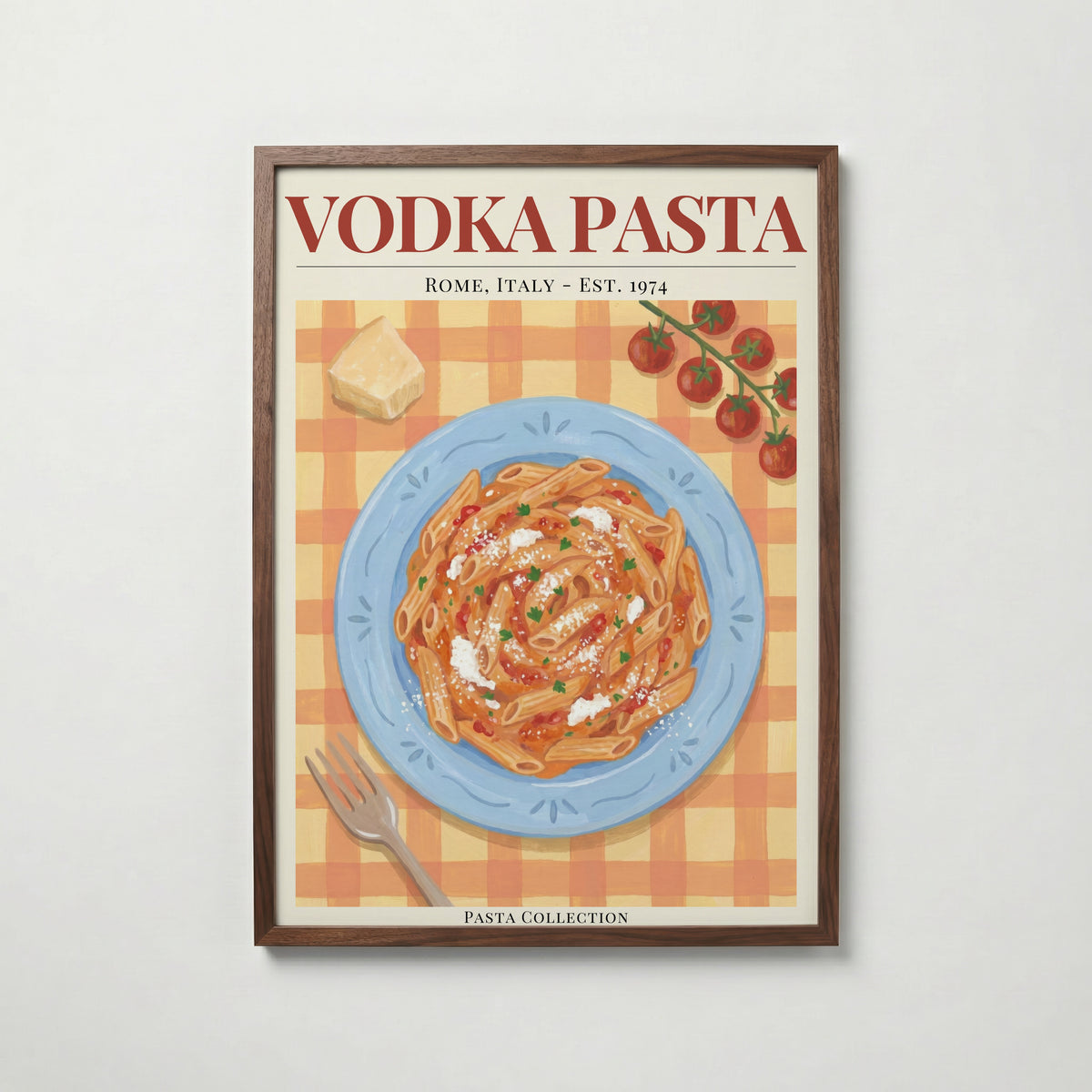 Plakat „Makaron z wódką”
