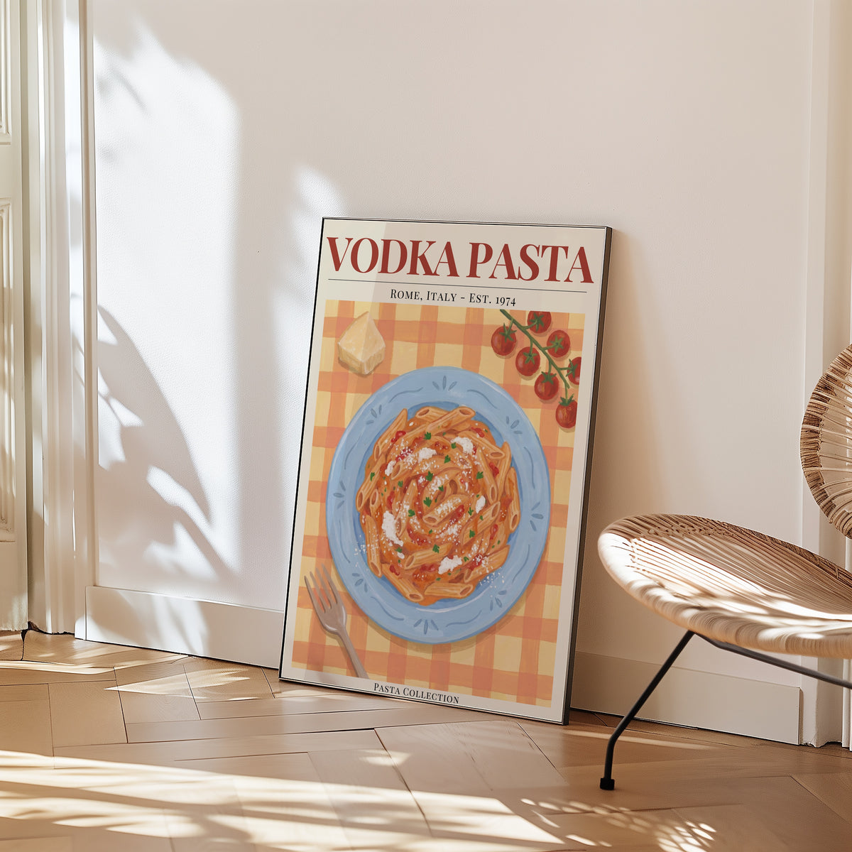 Plakat „Makaron z wódką”