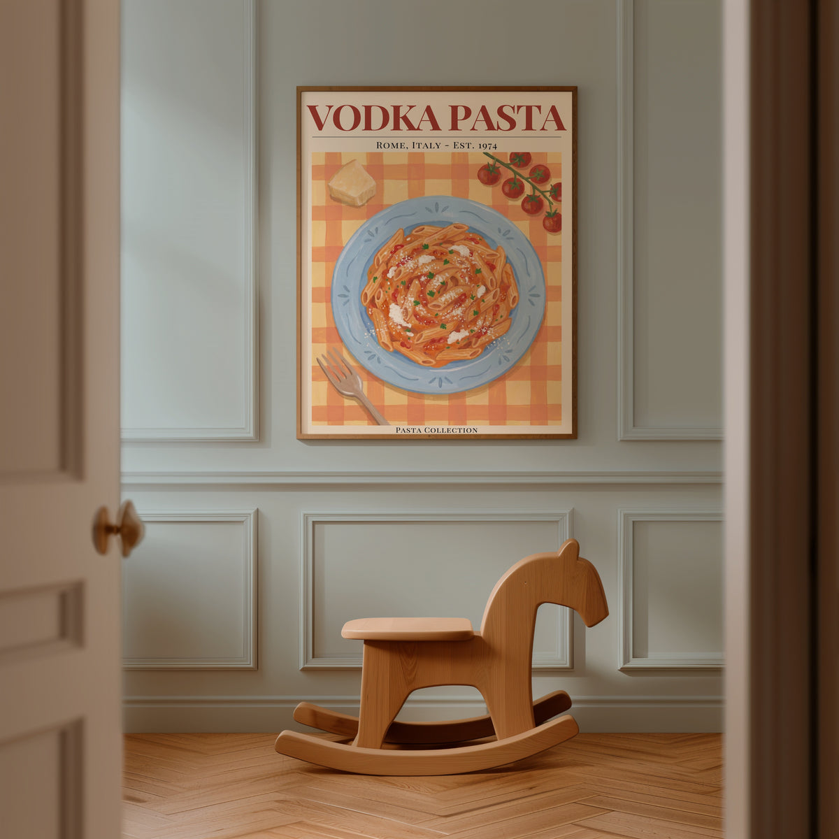 Plakat „Makaron z wódką”