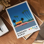 Väggmockup med Hiroshi Nagai Tower Records – köp enkelt hos Bozetto affisch i hög kvalitet