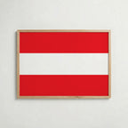 Austria National Flag Poster i ekram – inramad konsttryck för stilren inredning hos Bozetto