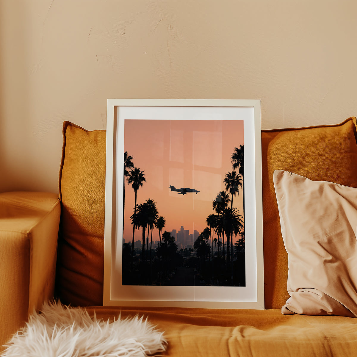 Mockup av Sunset Boulevard Ascent affisch på vägg – köp enkelt hos Bozetto i hög kvalitet