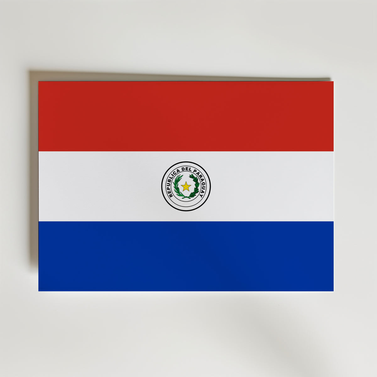 Paraguay National Flag Poster – modern konst och stilren konsttryck för hemmet hos Bozetto