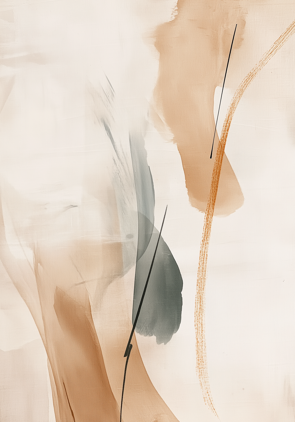 Golden Abstract Flow – affisch med snyggt motiv, köp enkelt hos Bozetto i flera storlekar