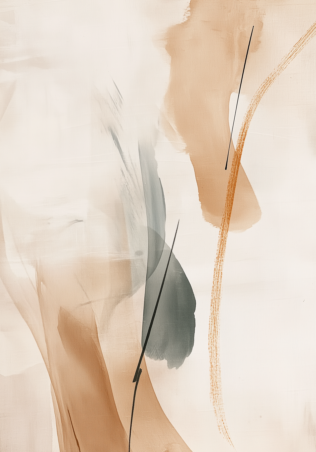 Golden Abstract Flow – affisch med snyggt motiv, köp enkelt hos Bozetto i flera storlekar