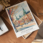 Stockholm Autumn Boulevard poster visad rakt fram – Bozetto affisch i hög tryckkvalitet