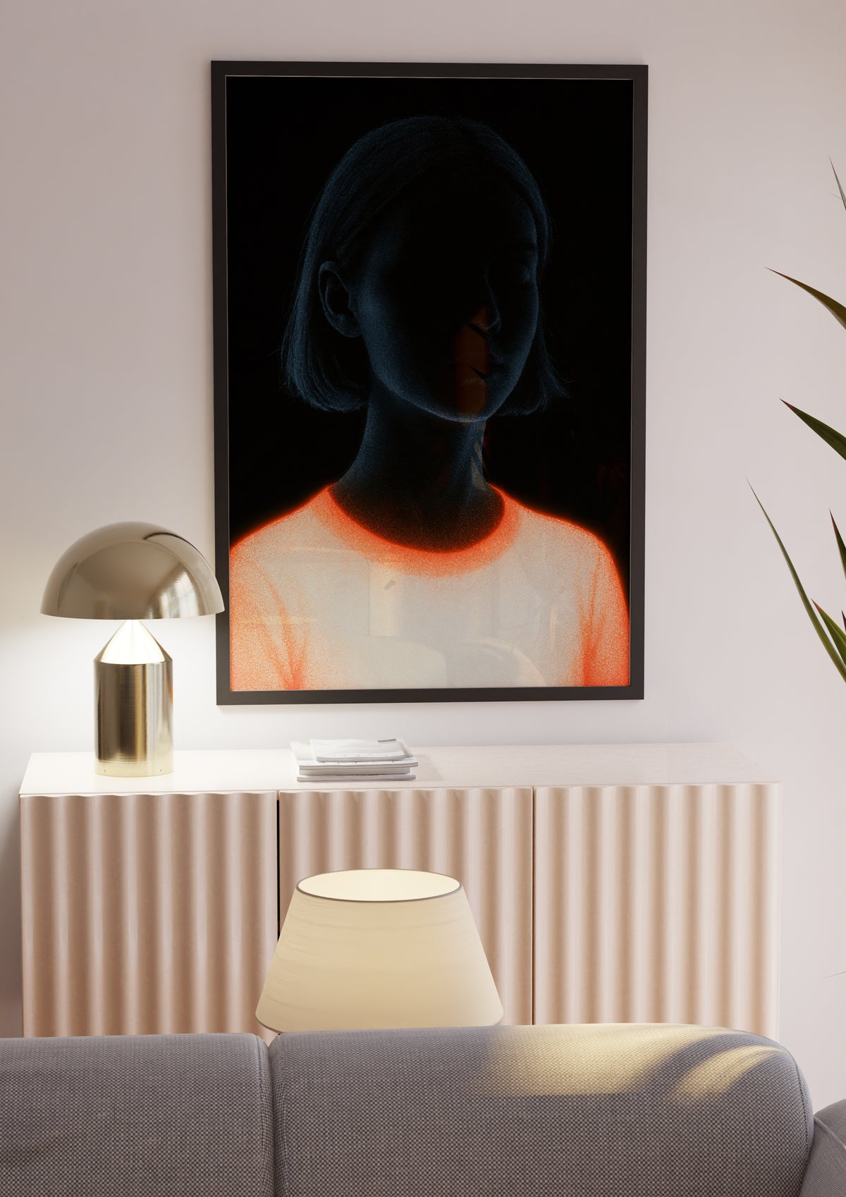 Neon Silhouette Glow poster visad rakt fram – Bozetto affisch i hög tryckkvalitet