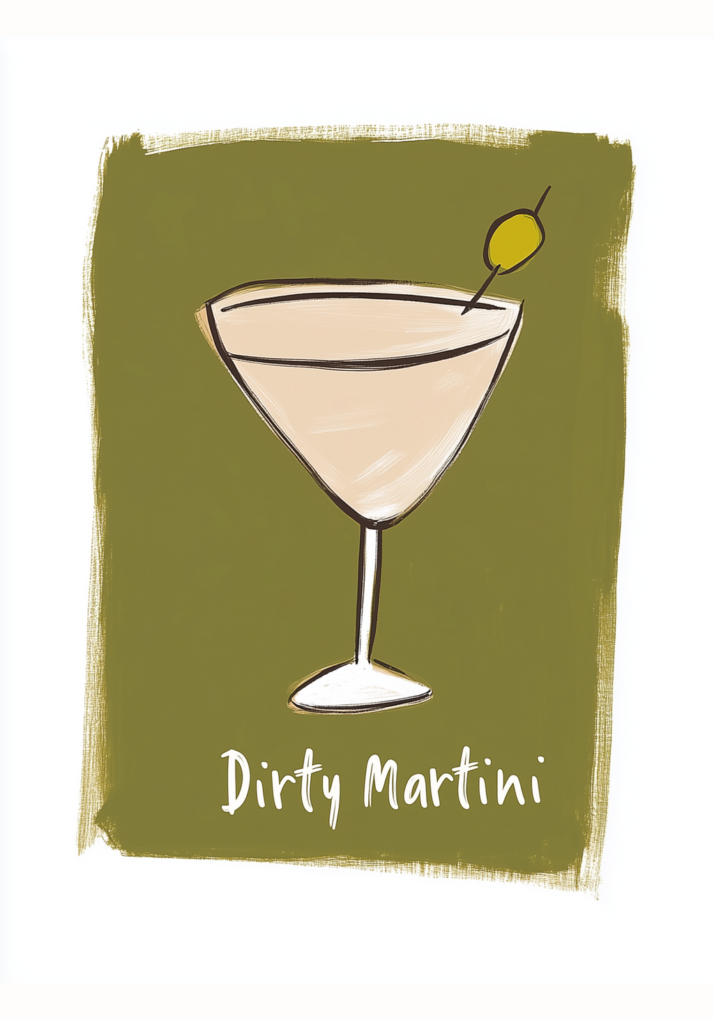 Dirty Martini poster visad rakt fram – Bozetto affisch i hög tryckkvalitet i hög tryckkvalitet