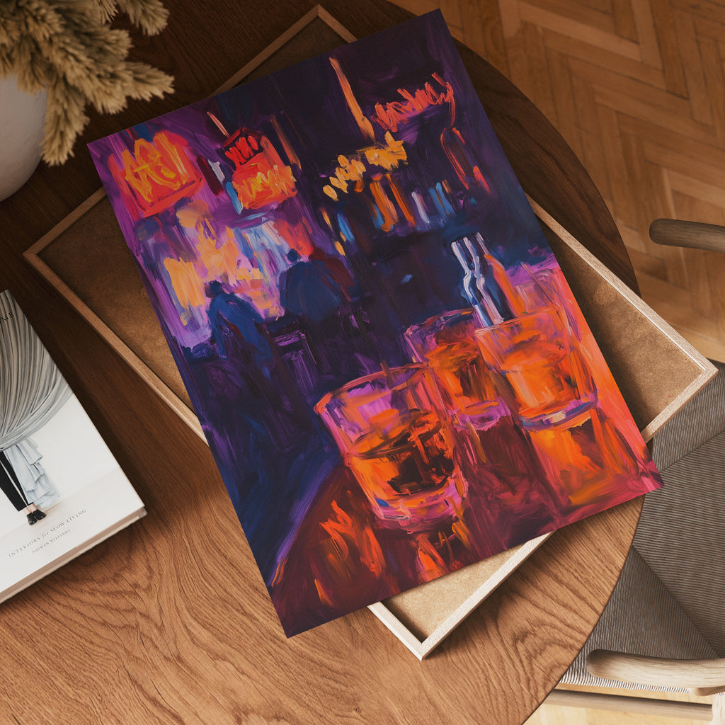 Abstract Bar poster visad rakt fram – Bozetto affisch i hög tryckkvalitet i hög tryckkvalitet