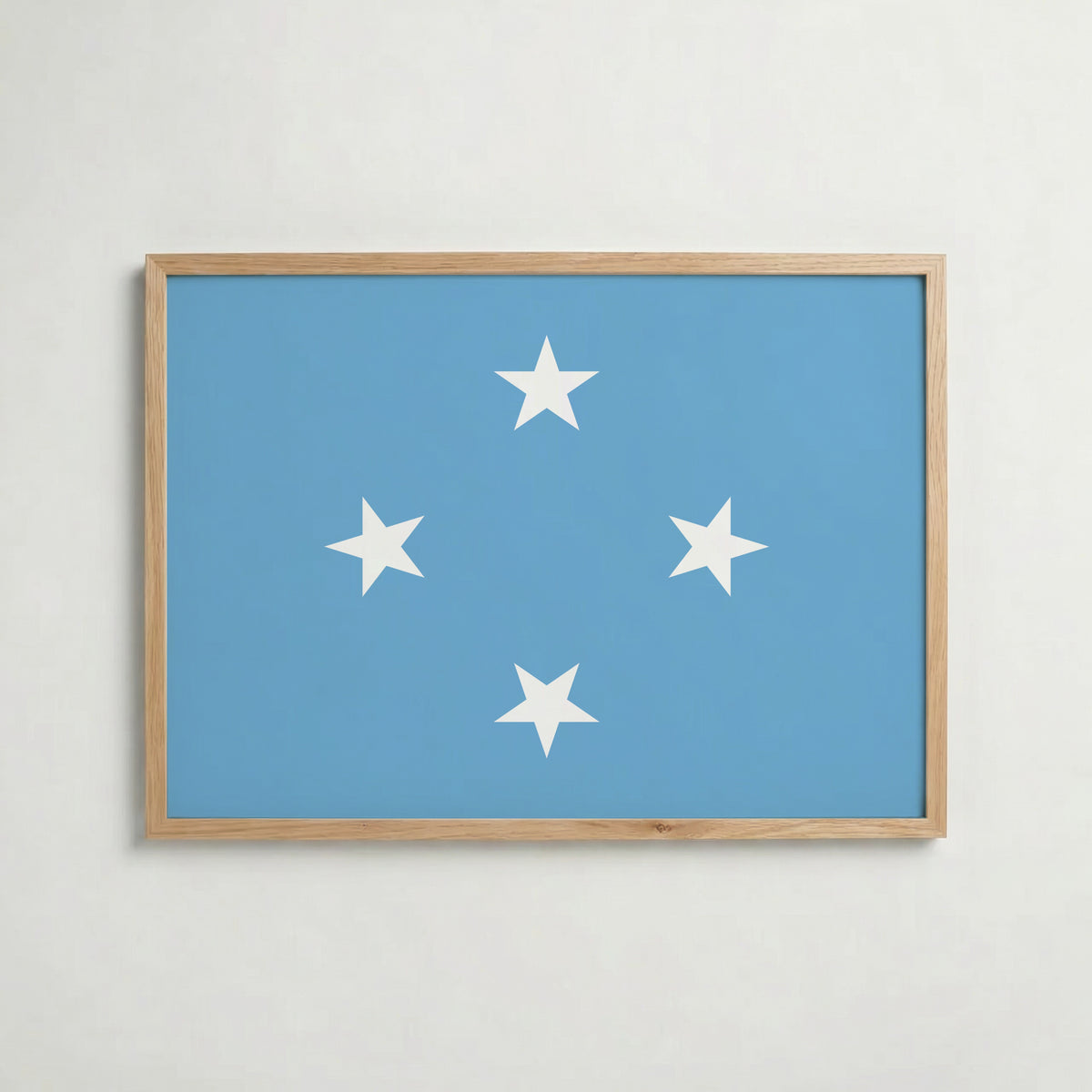 Micronesia National Flag Poster i ekram – inramad konsttryck för stilren inredning hos Bozetto